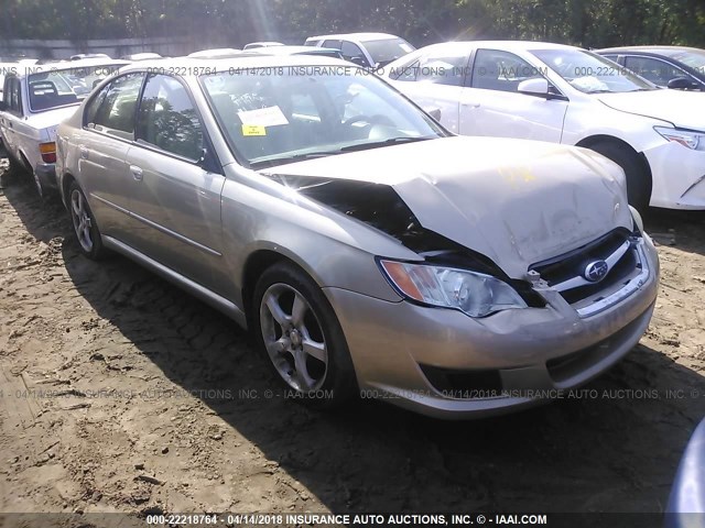 4S3BL616887208720 - 2008 SUBARU LEGACY 2.5I TAN photo 1