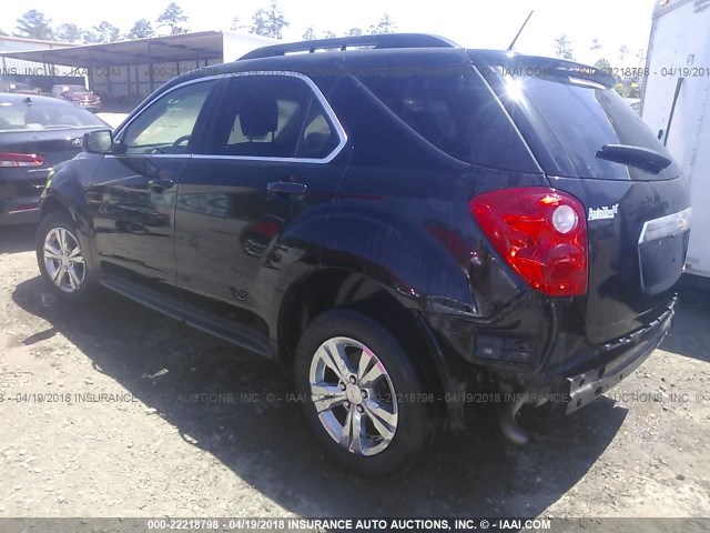 2GNALPEK7D6405260 - 2013 CHEVROLET EQUINOX LT BLACK photo 3