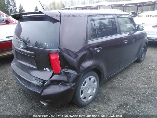 JTLKE50EX81058999 - 2008 TOYOTA SCION XB მუქწითელი ფოტო 4