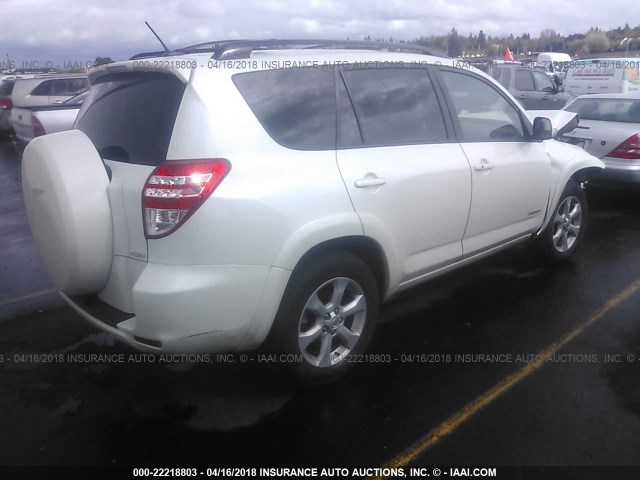 JTMBK31V195077832 - 2009 TOYOTA RAV4 LIMITED WHITE photo 4