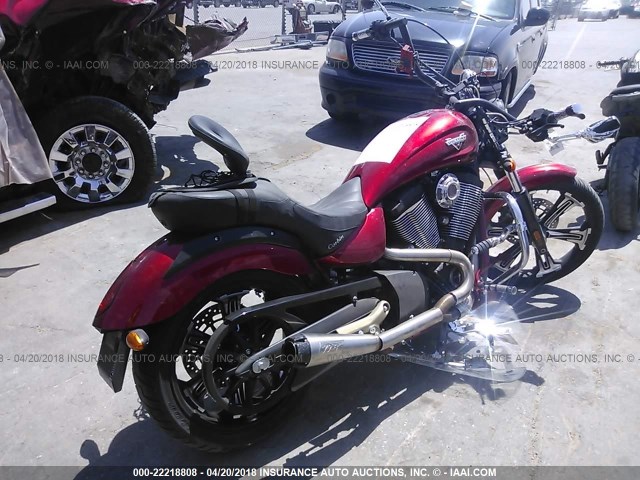 5VPGB36N1G3047268 - 2016 VICTORY MOTORCYCLES VEGAS მუქწითელი ფოტო 4