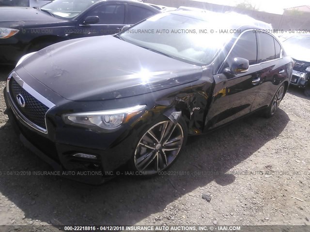 JN1AV7AP0FM790883 - 2015 INFINITI Q50 HYBRID PREMIUM/SPORT BLACK photo 2