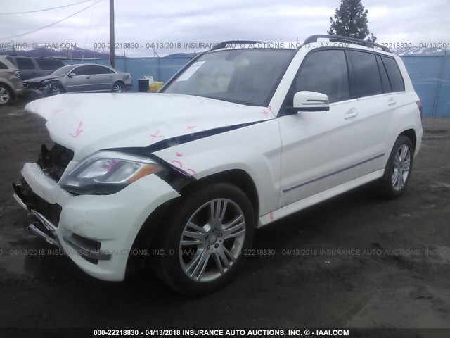 WDCGG8JB1EG324043 - 2014 MERCEDES-BENZ GLK 350 4MATIC WHITE photo 2