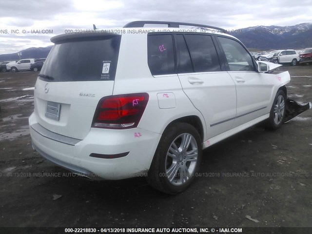 WDCGG8JB1EG324043 - 2014 MERCEDES-BENZ GLK 350 4MATIC WHITE photo 4