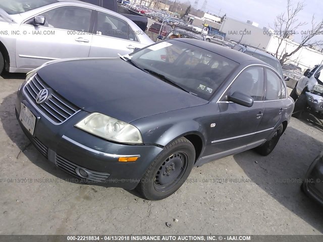 WVWPD63B82P073470 - 2002 VOLKSWAGEN PASSAT GLS GRAY photo 2