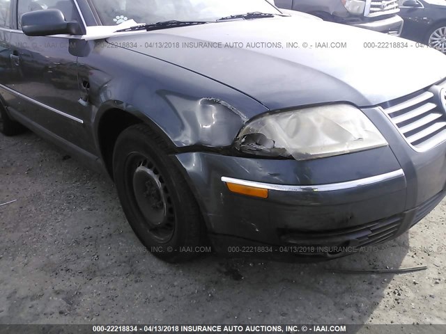 WVWPD63B82P073470 - 2002 VOLKSWAGEN PASSAT GLS GRAY photo 6