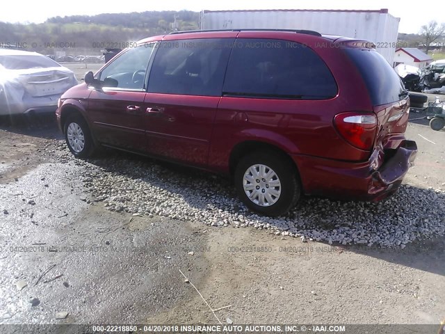 2A4GP44R37R252460 - 2007 CHRYSLER TOWN & COUNTRY LX RED photo 3