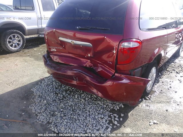 2A4GP44R37R252460 - 2007 CHRYSLER TOWN & COUNTRY LX RED photo 6