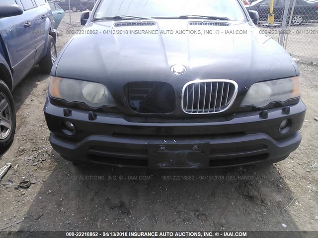 5UXFB335X3LH42665 - 2003 BMW X5 4.4I BLACK photo 6
