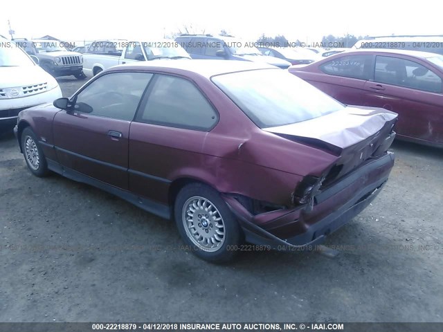 WBABE5321SJA11249 - 1995 BMW 318 IS RED photo 3