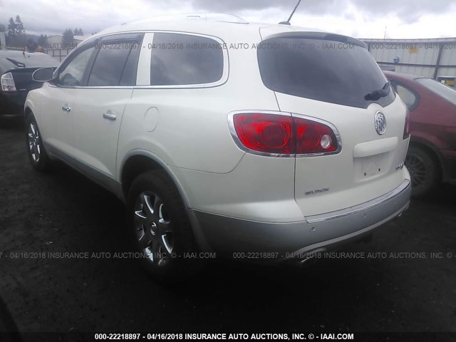 5GAEV23788J206752 - 2008 BUICK ENCLAVE CXL WHITE photo 3