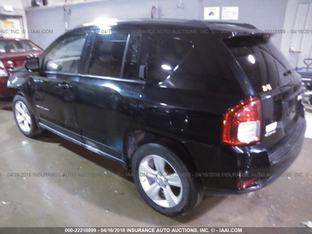 1C4NJDBB9CD562436 - 2012 JEEP COMPASS SPORT BLACK photo 3