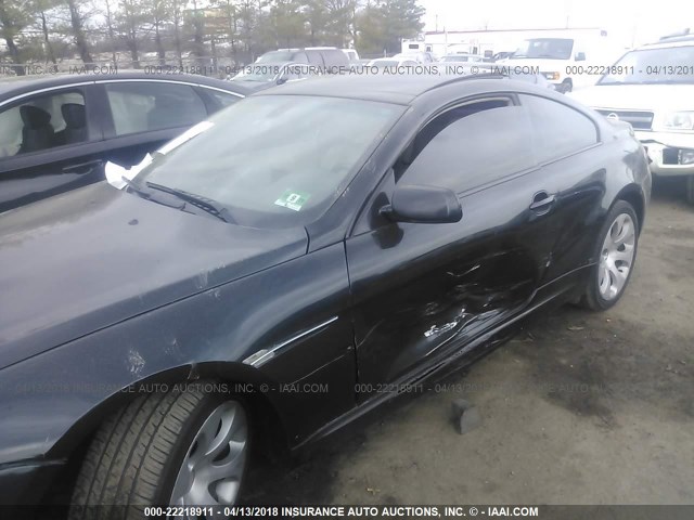 WBAEH73445B192215 - 2005 BMW 645 CI AUTOMATIC BLACK photo 6