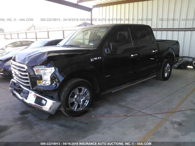 1FTEW1CPXGKF17985 - 2016 FORD F150 SUPERCREW BLACK photo 2