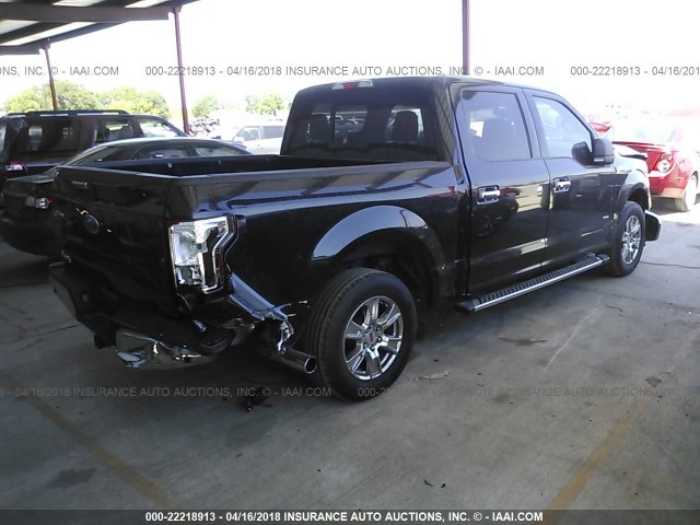 1FTEW1CPXGKF17985 - 2016 FORD F150 SUPERCREW BLACK photo 4
