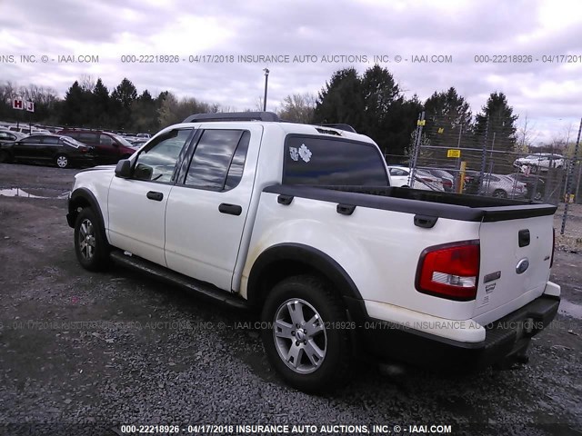 1FMEU51K57UA11291 - 2007 FORD EXPLORER SPORT TR XLT WHITE photo 3