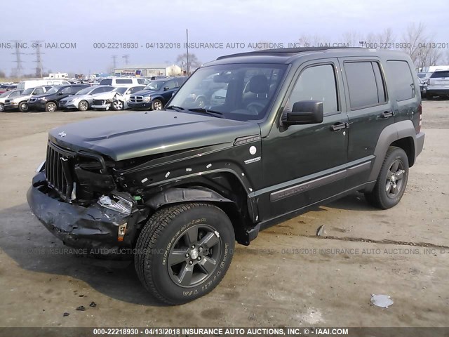 1J4PN3GK0BW505152 - 2011 JEEP LIBERTY RENEGADE GREEN photo 2