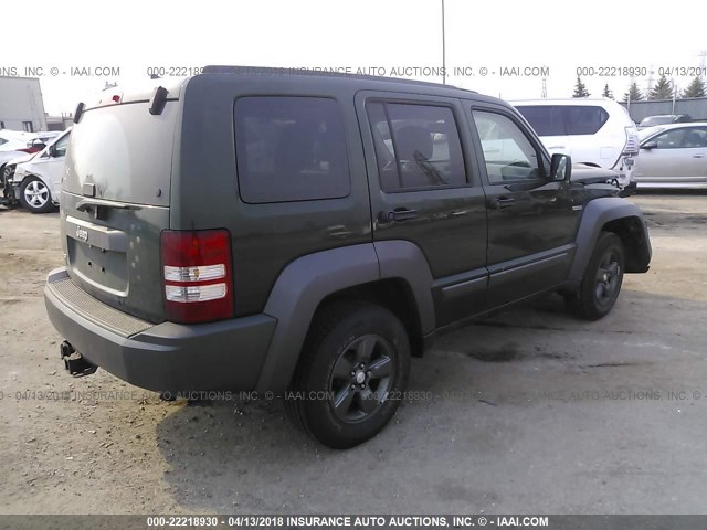 1J4PN3GK0BW505152 - 2011 JEEP LIBERTY RENEGADE GREEN photo 4