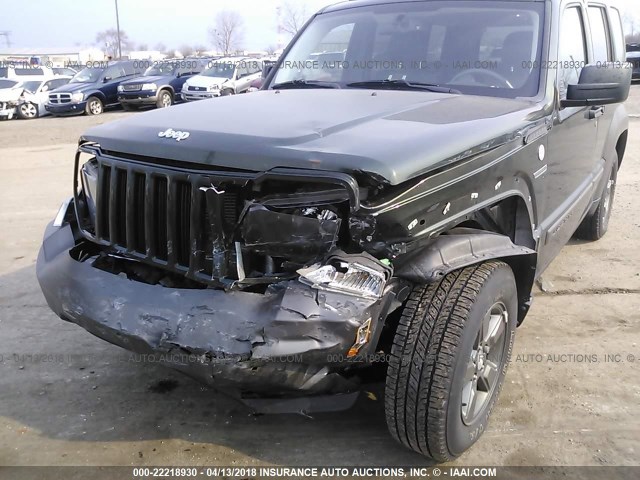 1J4PN3GK0BW505152 - 2011 JEEP LIBERTY RENEGADE GREEN photo 6