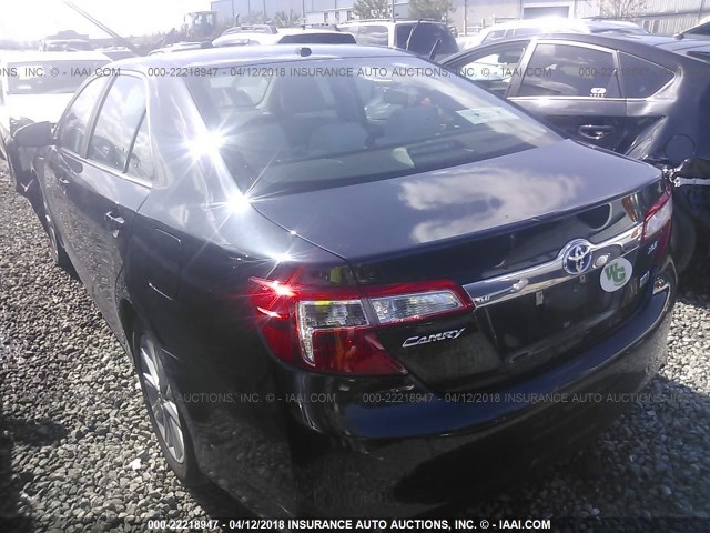 4T1BD1FK6DU088669 - 2013 TOYOTA CAMRY HYBRID/LE/XLE Navy photo 3