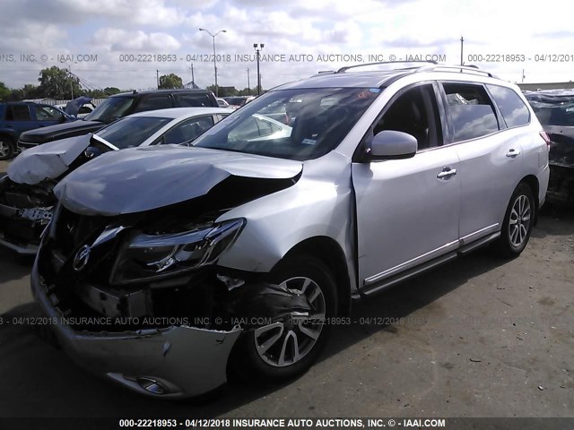 5N1AR2MN6EC693704 - 2014 NISSAN PATHFINDER S/SV/SL/PLATINUM 银色 照片 2