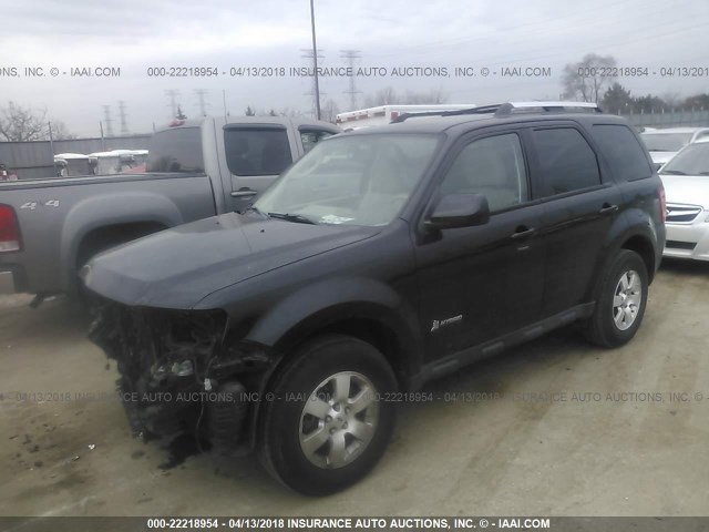 1FMCU4K39BKA49782 - 2011 FORD ESCAPE HYBRID BLACK photo 2