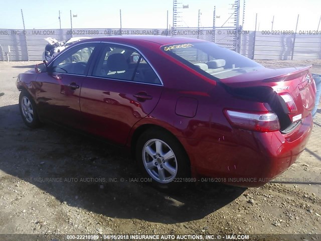4T4BE46K39R118366 - 2009 TOYOTA CAMRY SE/LE/XLE RED photo 3