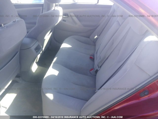 4T4BE46K39R118366 - 2009 TOYOTA CAMRY SE/LE/XLE RED photo 8