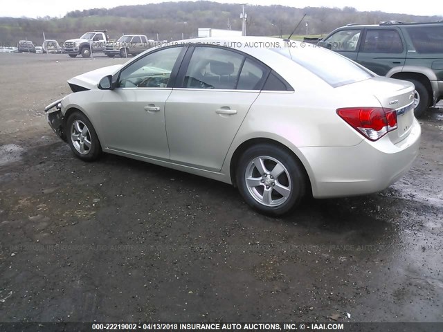 1G1PK5SB8D7323691 - 2013 CHEVROLET CRUZE LT TAN photo 3