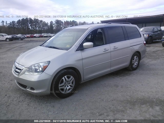 5FNRL38726B027812 - 2006 HONDA ODYSSEY EXL ვერცხლისფერი ფოტო 2