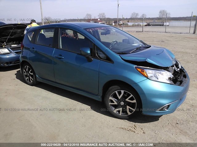 3N1CE2CP6FL364196 - 2015 NISSAN VERSA NOTE S/S PLUS/SV/SL/SR BLUE photo 1