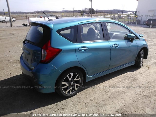 3N1CE2CP6FL364196 - 2015 NISSAN VERSA NOTE S/S PLUS/SV/SL/SR BLUE photo 4