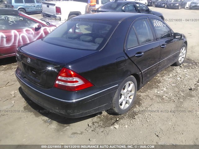 WDBRF92HX7F914517 - 2007 MERCEDES-BENZ C 280 4MATIC BLACK photo 4