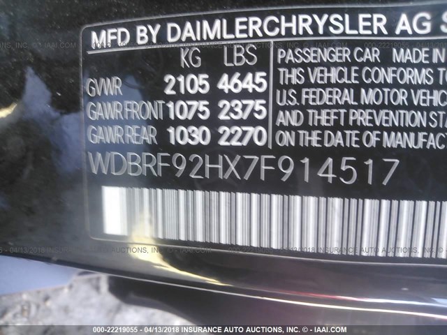 WDBRF92HX7F914517 - 2007 MERCEDES-BENZ C 280 4MATIC BLACK photo 9