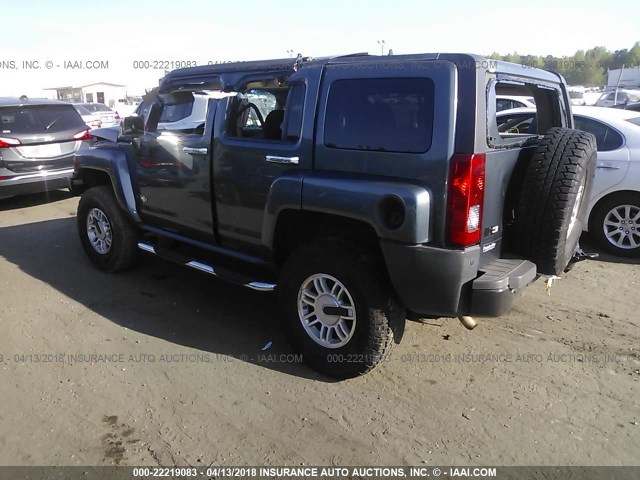 5GTDN136668174649 - 2006 HUMMER H3 BLUE photo 3