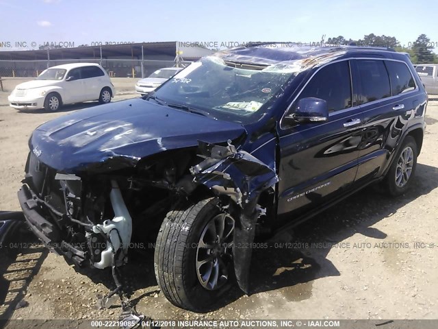 1C4RJEBG7EC529012 - 2014 JEEP GRAND CHEROKEE LIMITED BLUE photo 2