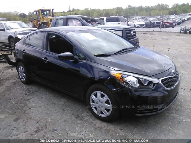 KNAFK4A62E5237241 - 2014 KIA FORTE LX BLACK photo 1