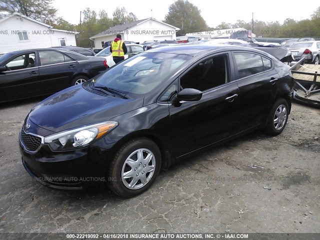 KNAFK4A62E5237241 - 2014 KIA FORTE LX BLACK photo 2