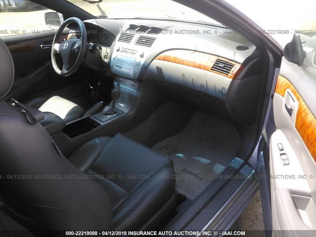 4T1FA38P37U109027 - 2007 TOYOTA CAMRY SOLARA SE/SLE ვერცხლისფერი ფოტო 5