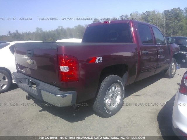 3GCEK23319G186156 - 2009 CHEVROLET SILVERADO K1500 LT BURGUNDY photo 4