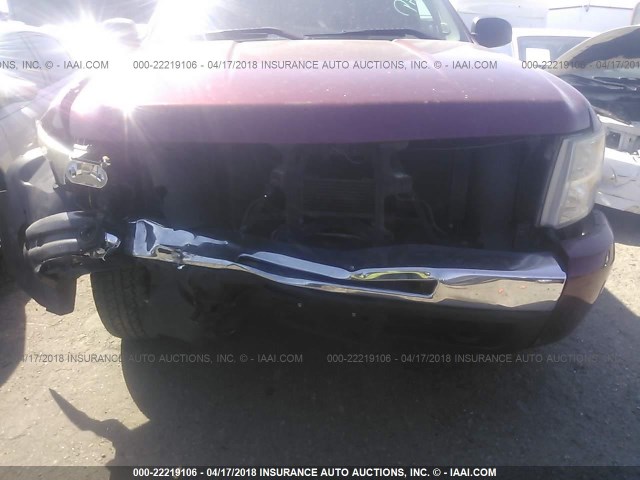 3GCEK23319G186156 - 2009 CHEVROLET SILVERADO K1500 LT BURGUNDY photo 6