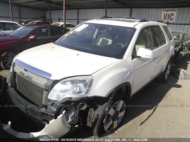 1GKKRSED8BJ273839 - 2011 GMC ACADIA SLT-2 WHITE photo 2