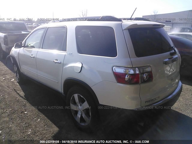 1GKKRSED8BJ273839 - 2011 GMC ACADIA SLT-2 WHITE photo 3