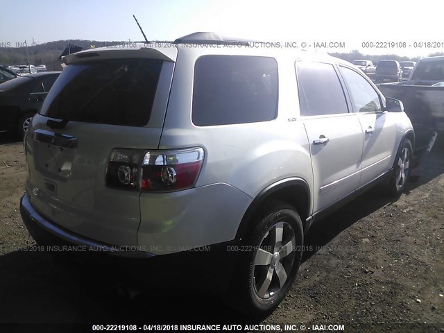 1GKKRSED8BJ273839 - 2011 GMC ACADIA SLT-2 WHITE photo 4