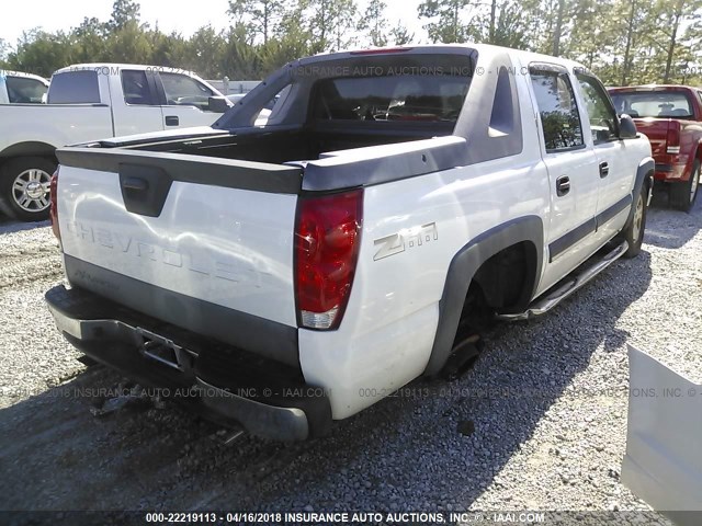 3GNEC13T83G337077 - 2003 CHEVROLET AVALANCHE C1500 WHITE photo 4