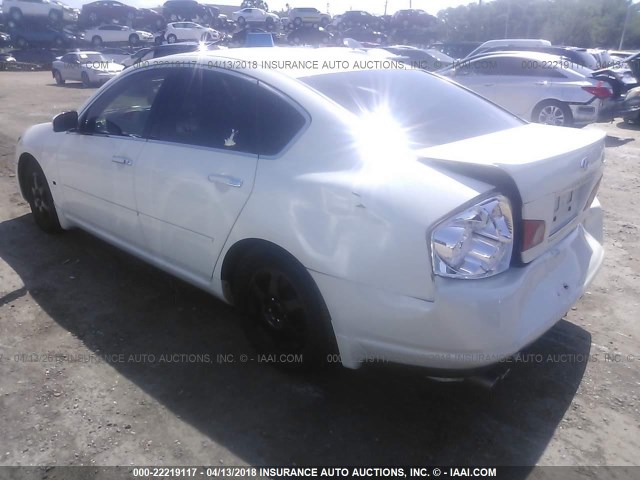 JNKBY01E97M400877 - 2007 INFINITI M45 SPORT WHITE photo 3