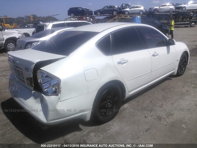 JNKBY01E97M400877 - 2007 INFINITI M45 SPORT WHITE photo 4