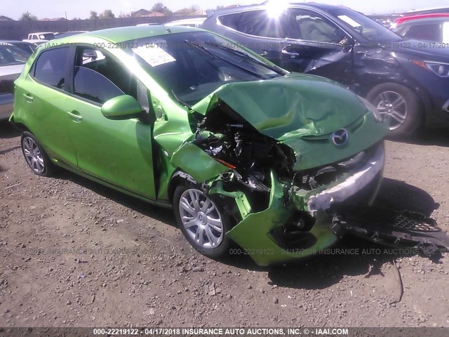 JM1DE1HZ6B0128578 - 2011 MAZDA MAZDA2 GREEN photo 1