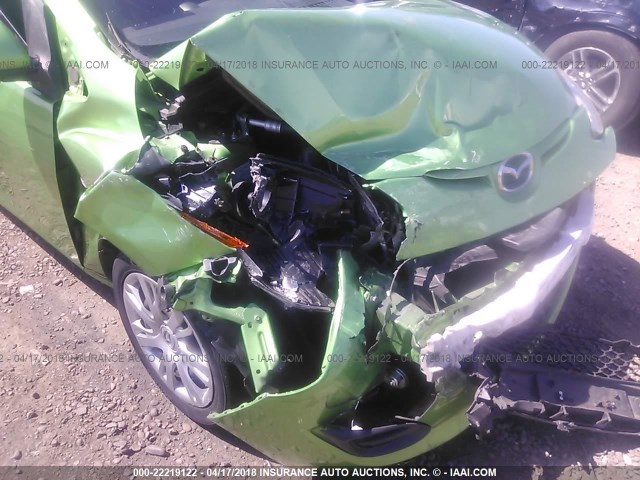 JM1DE1HZ6B0128578 - 2011 MAZDA MAZDA2 GREEN photo 6