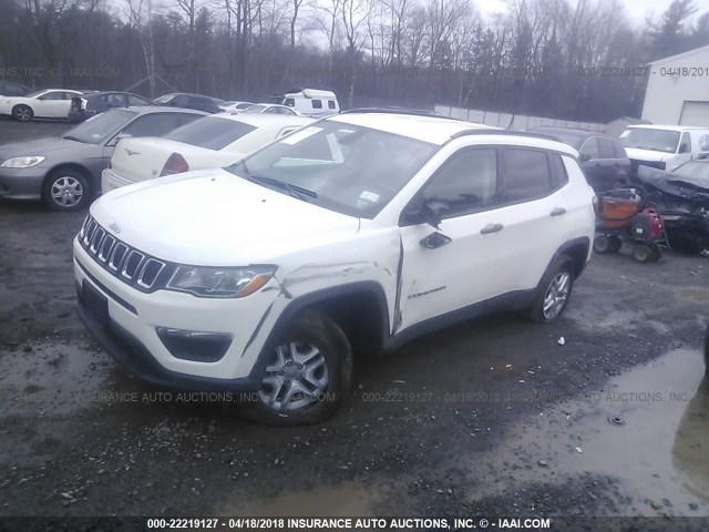 3C4NJDAB8JT144815 - 2018 JEEP COMPASS SPORT WHITE photo 2